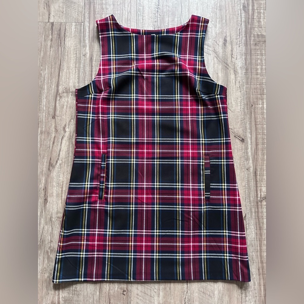 BB Dakota preppy Plaid tartan Sleeveless jumper short Dress y2K academia school